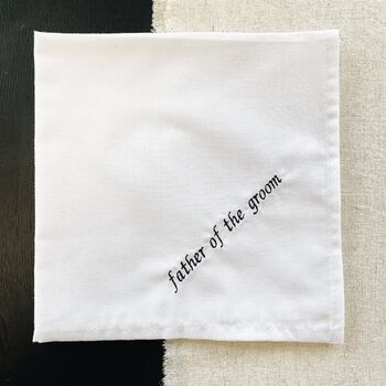 Father Of The Bride/Groom Embroidered Handkerchief, 2 of 3