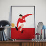 Geoff Hurst England 1966 World Cup Football Poster, thumbnail 1 of 3