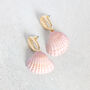 Pink Shell Drop Earrings, thumbnail 3 of 7