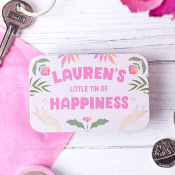 Personalised Little Tin Of Happiness Pocket Tin, 2 of 3