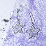 Dreamcatcher Sterling Silver Star Drop Earrings, thumbnail 2 of 8