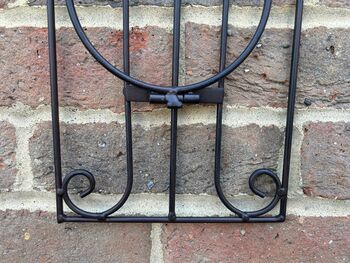 Wall Plant Pot Hanger 70cm Black Metal Garden Wall Planter Holder Bracket, 4 of 10