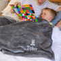 Personalised Children's Blue Hippo Blanket, thumbnail 1 of 11
