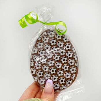 Small Chocolate Easter Egg Flegg With Bunny Pattern, 5 of 5
