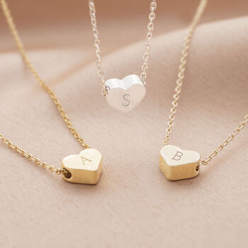 Mini Heart Initial Personalised Necklace, 2 of 12