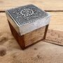 Small Trinket Boxes Set Of Two Silver Boho Box, thumbnail 8 of 8