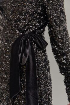 Diana Black Sequin Gown, 2 of 3