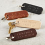 Personalised Handstamped Leather Keyring, thumbnail 1 of 7