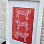 A5 Recycled Red Tiger Art Print, thumbnail 5 of 5