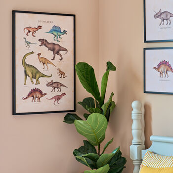 Vintage Dinosaurs Children's Art Print, 3 of 4