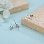 Sterling Silver Serotonin And Dopamine 18 G Screw Back Stud Earrings, thumbnail 2 of 12