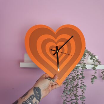 Retro Heart Shape Decorative Clock, 6 of 6