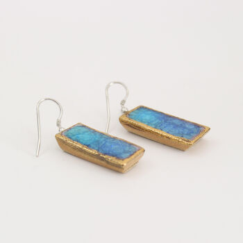 Turquoise Blue Lagoon Drop Earrings, 2 of 2