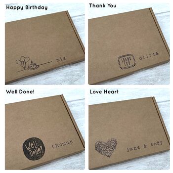 Blue Velvet Letterbox Sweets Gift Box, 2 of 5