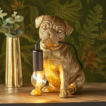 Pug Puppy Table Lamp, 2 of 3