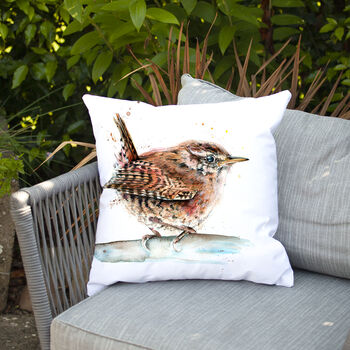 Inky Wren Outdoor Cushion For Garden Furniture, 4 of 6