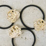 Gold Or Silver Twist And Knot Ponytail Holder, thumbnail 3 of 5