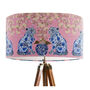 Chinoiserie Leopard Twins On Pink Lampshade, thumbnail 5 of 5