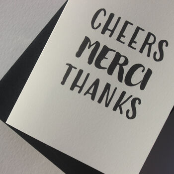 Thank You, Merci, Cheers Card, 3 of 8