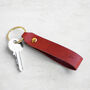 Personalised Zodiac Initial Leather Keyring Red, thumbnail 3 of 6