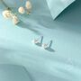 Pine Cone Stud Earrings In Sterling Silver, thumbnail 4 of 12