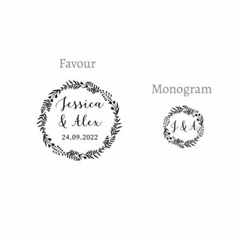 Wedding Favour Stamp With Folk Border, 2 of 4