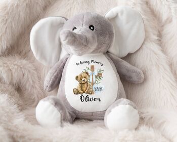 Personalised Green Memorial Bear Cross Teddy, 5 of 12