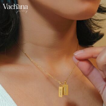 Personalized Tag Pendant Necklace, 4 of 6