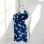 Pug Dog Print Cotton Blend Scarf, thumbnail 4 of 7