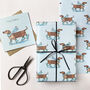 Festive Dachshunds Christmas Wrapping Paper, thumbnail 3 of 3