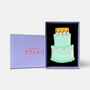 Personalised Birthday Cake Letterbox Cookie Green, thumbnail 3 of 8