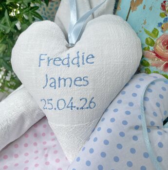 Linen Baby Name Heart, 10 of 12