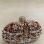 Handcrafted Red Velvet Oval Clutch Bag, thumbnail 1 of 5