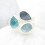 Aquamarine, Apatite And Moonstone Gemstone Ring, thumbnail 4 of 6