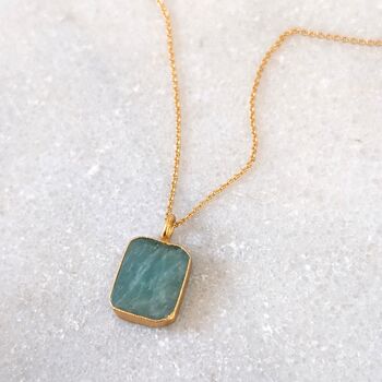 The Rectangle Amazonite Necklace, 3 of 8