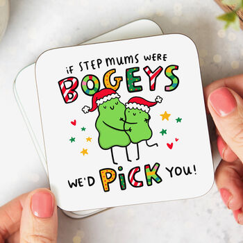 'If Step Mums Were Bogeys' Christmas Coaster, 2 of 2
