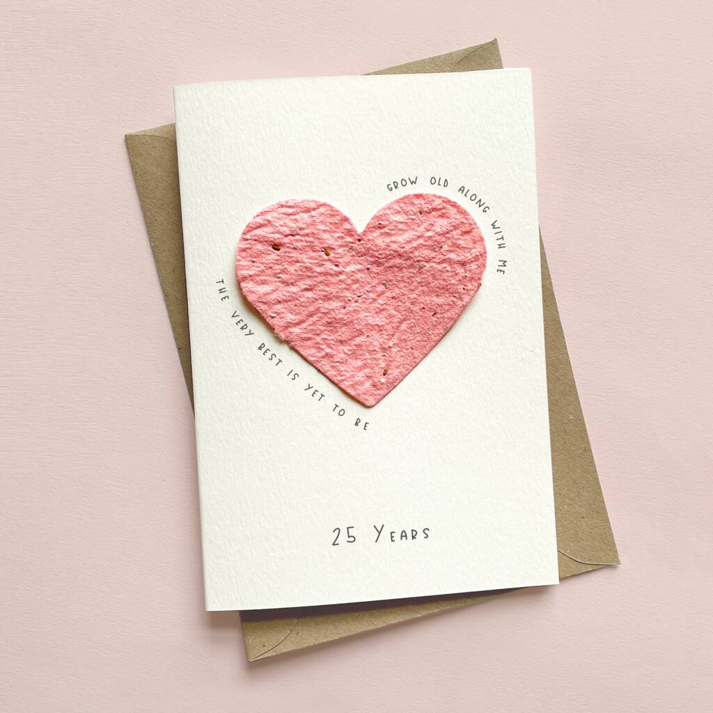 Plantable Heart Anniversary Card By Sarah Catherine ...