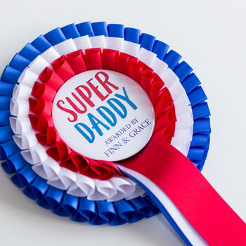 Super Dad Fathers Day Personalised Rosette, 6 of 7