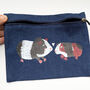 Denim Guinea Pig Pencil Case Or Make Up Bag, thumbnail 2 of 3