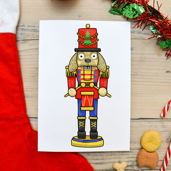 Poodle Cockapoo Nutcracker Christmas Card, 2 of 2