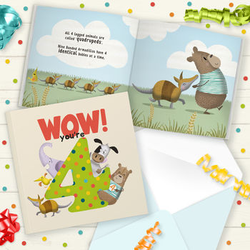 Wow You're Four! A Birthday Book You Can Send As A Card, 4 of 12