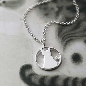 Sterling Silver Cat Necklace, 4 of 8