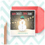 Snow Diggity Funny Christmas Snowman Pun Greeting Card, thumbnail 1 of 4