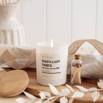 Funny Scented Soy Wax Candle Gift Set For Dad, 8 of 10
