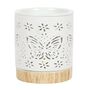 White Ceramic Butterfly Oil Burner, thumbnail 2 of 5