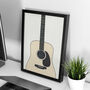 Acoustic Guitar Print | Instrument Music Poster, thumbnail 5 of 8