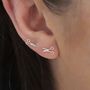 Silver Scissors Stud Earrings, thumbnail 2 of 7