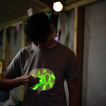 Speech Bubble Glow In The Dark Interactive T Shirt, 2 of 8