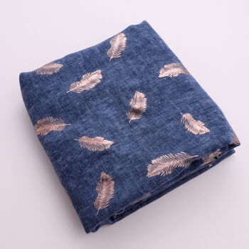 Personalised Gift Box Scarf With Feather Design, 4 of 7