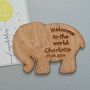 Personalised New Baby 'Welcome' Elephant Decoration, thumbnail 2 of 2
